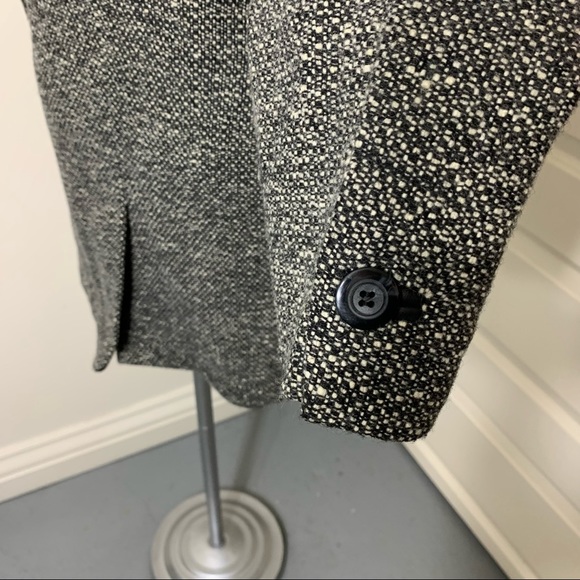 Jones New York Contemporary Black & White Lambs Wool Blend Pea Coat Jacket Sz 4 - Picture 11 of 15